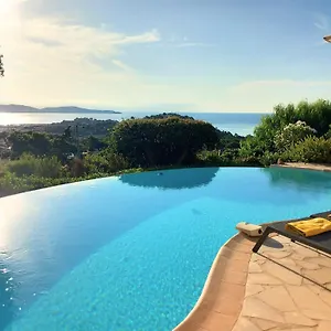  Villa 4-star Private With Heated Pool And Panoramic Sea View At Gulf De Saint Tropez France